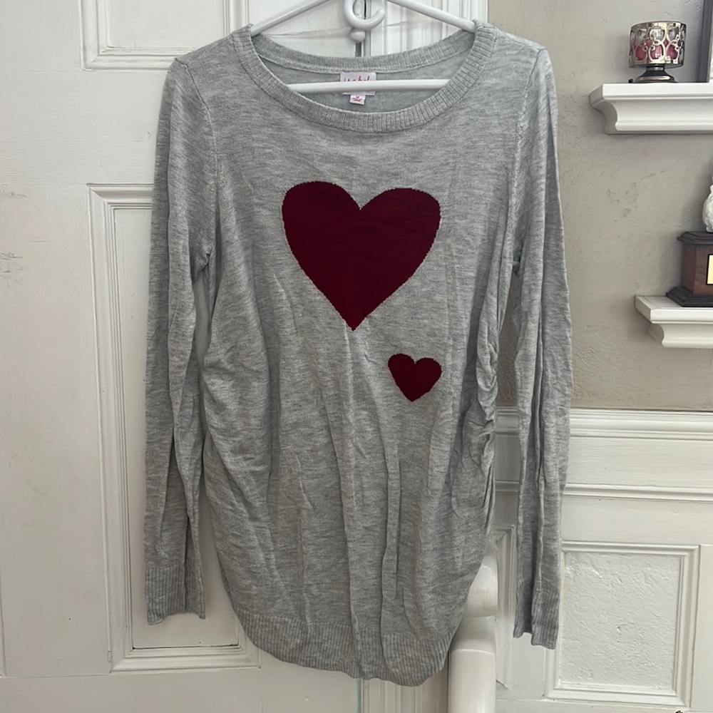 Isabel Maternity heart sweater